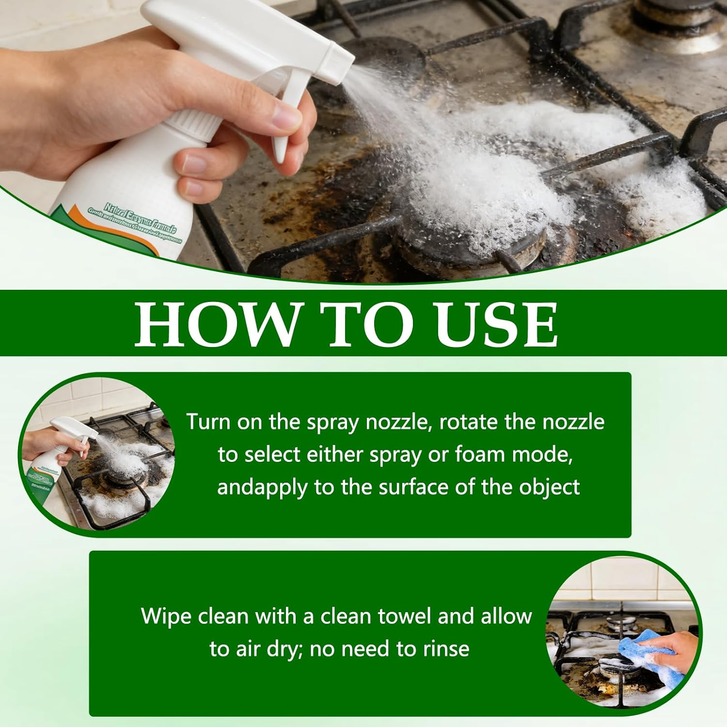 Natural Enzyme Kitchen Spray – Grease & Mold Remover
