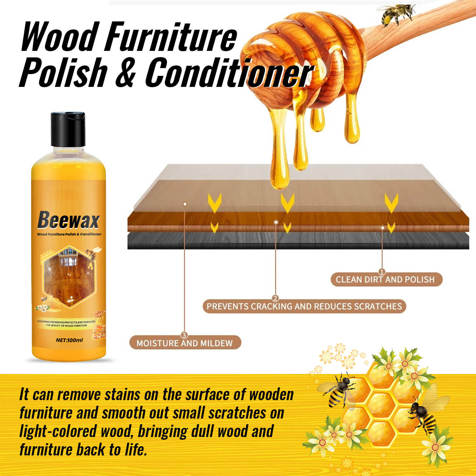 Wooden Floor Wax – Protective & Gentle Cleaner for Household Floors