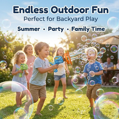 Dinosaur Bubble Gun for Summer Outdoor Play