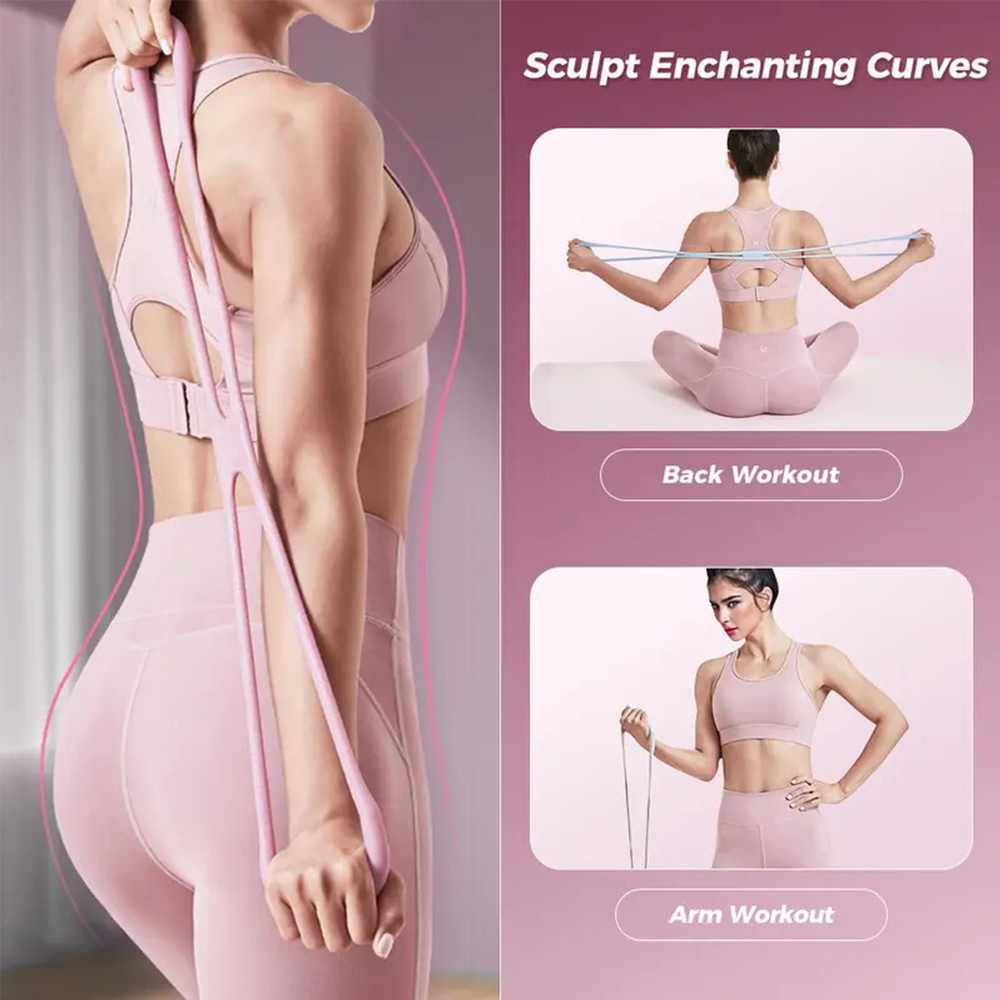 8-Shape Resistance Band  with Comfort Massage Grip