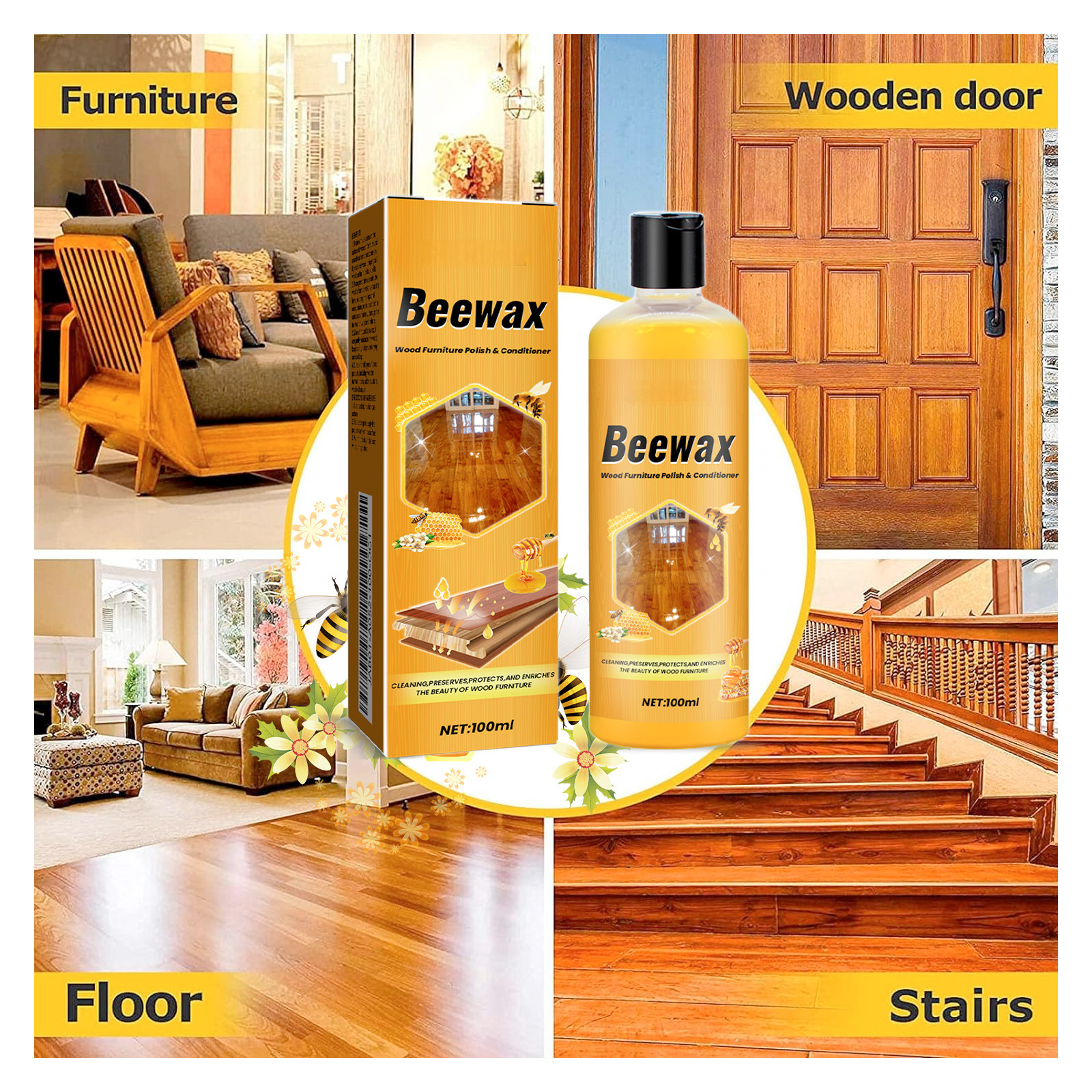 Wooden Floor Wax – Protective & Gentle Cleaner for Household Floors