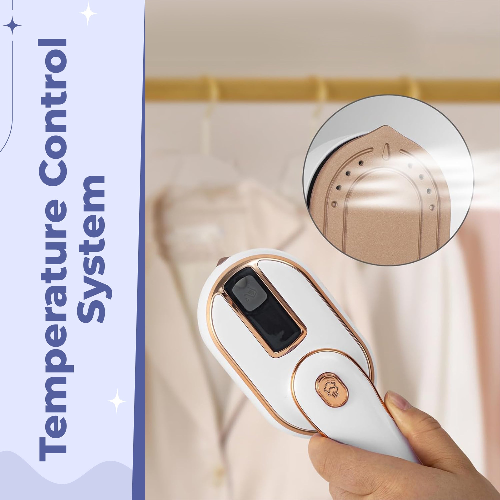 Micro Steam Iron - Portable & Travel Friendly Clothes Ironing Machine