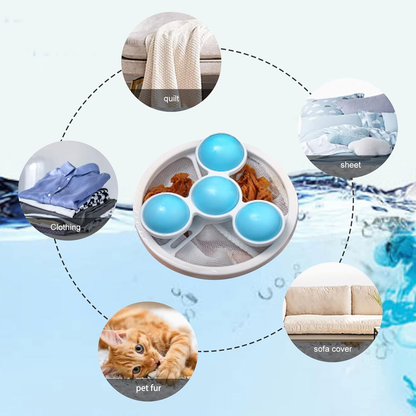 Washing machine filter bag hair remover