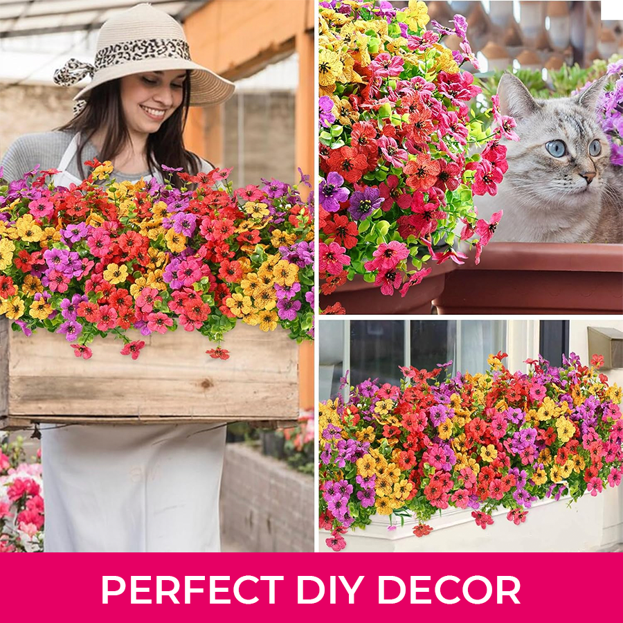 Realistic UV-Resistant Outdoor Flowers – Zero Maintenance