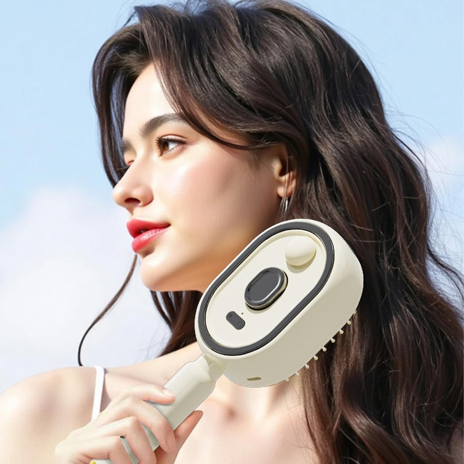 Electric Spray Air Cushion Massage Hair Comb – Anti-Tangle & Essential Oil Mist Brush