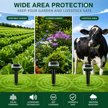 Solar Powered Waterproof Screw Mole Repellent