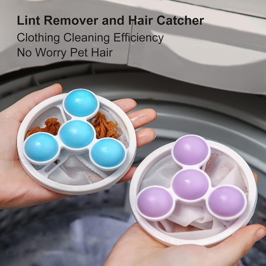 Washing machine filter bag hair remover