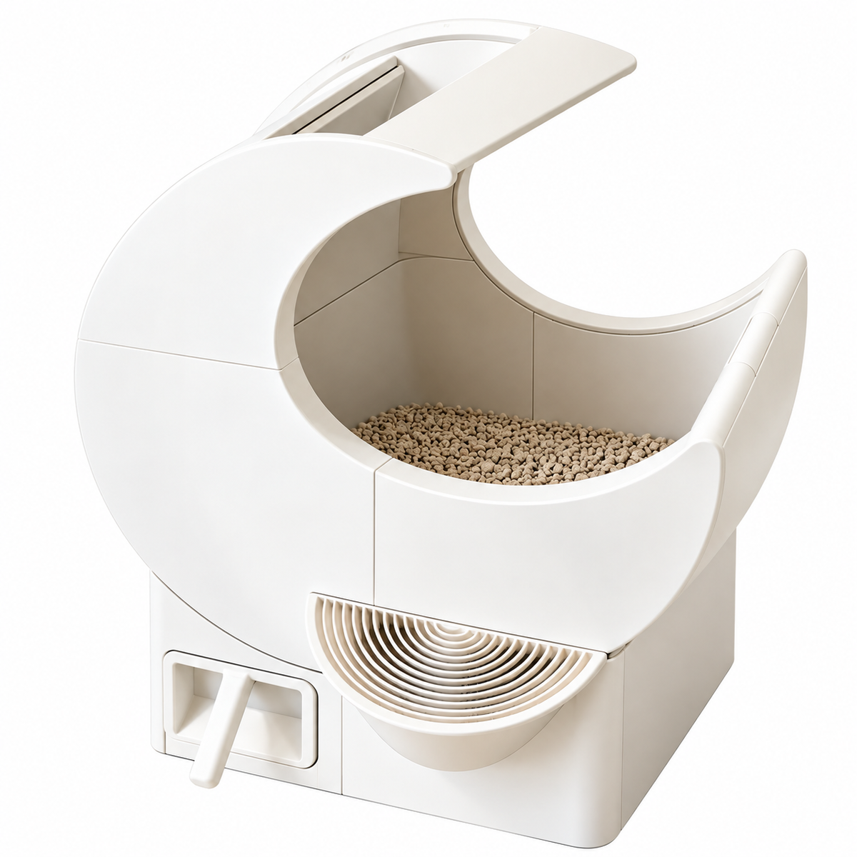 Semi-Automatic Self-Sifting Cat Litter Box – Easy Clean, No Electricity Needed