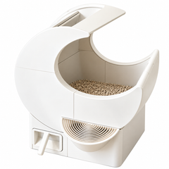 Semi-Automatic Self-Sifting Cat Litter Box – Easy Clean, No Electricity Needed