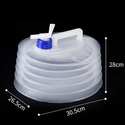 15L Foldable Water Container with Tap Portable Collapsible Water Storage Tank Water Carrier Lifting Bag