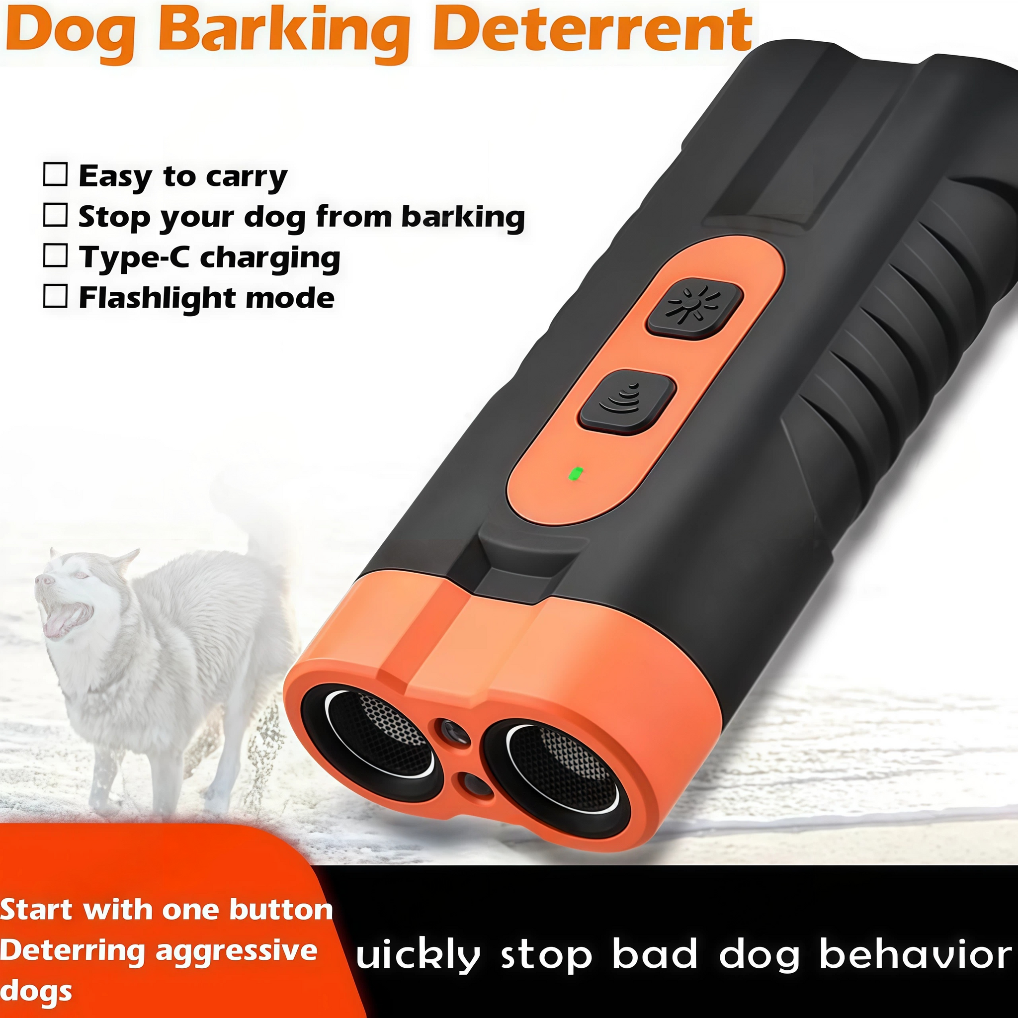 Ultrasonic Dog Bark Control Device – Portable Training Tool for Indoor & Outdoor Use