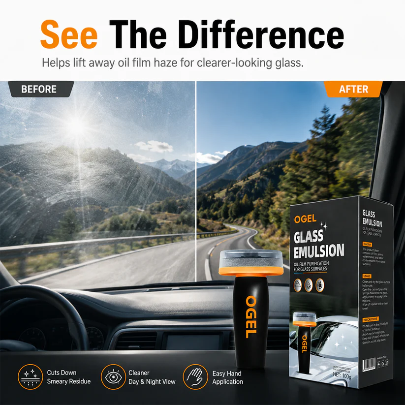 Windshield Oil Film Remover Wand – Streak-Free Glass Cleaning Kit