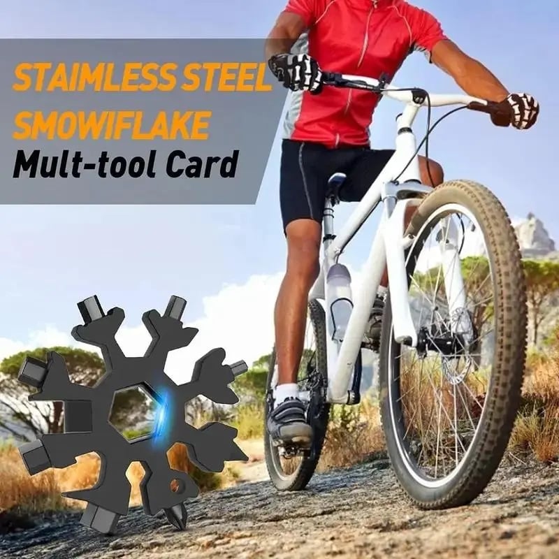 18-in-1 Snowflake Multi-tool Stainless Steel Portable Wrench