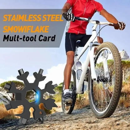 18-in-1 Snowflake Multi-tool Stainless Steel Portable Wrench