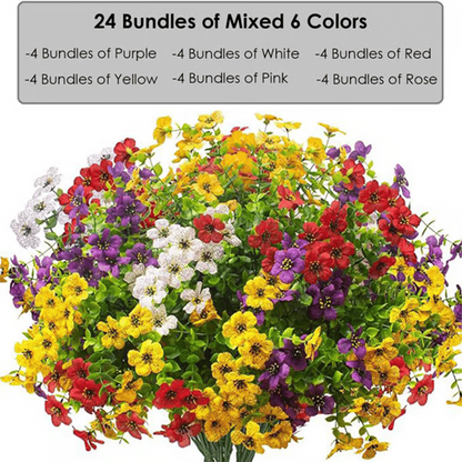 Realistic UV-Resistant Outdoor Flowers – Zero Maintenance