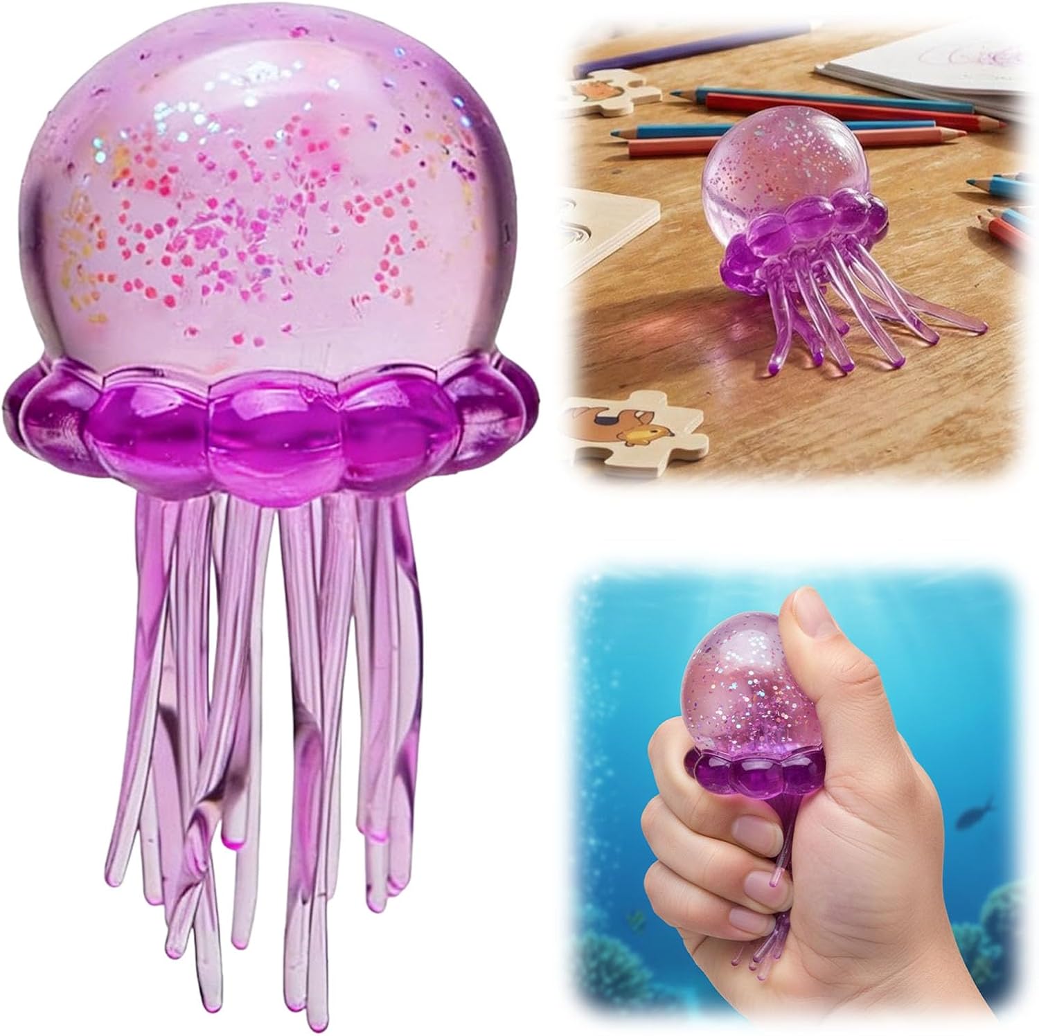 Jellyfish Squeeze Stress Ball – Soft Sensory Fidget Toy