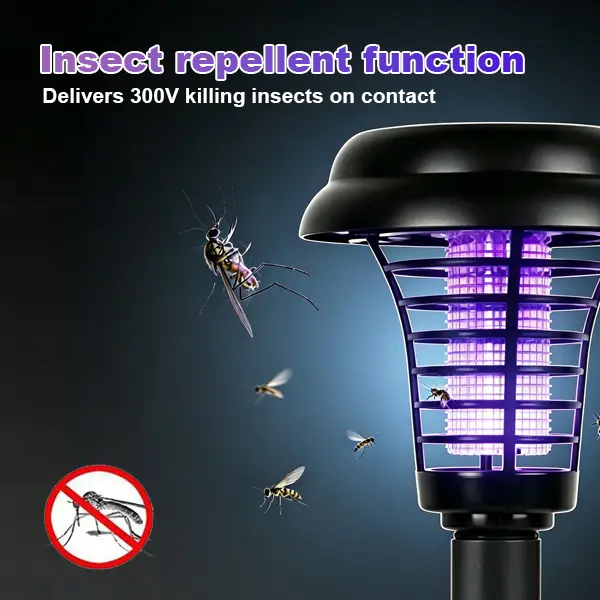 Solar Mosquito Zapper Light – Outdoor Garden Stake Lamp