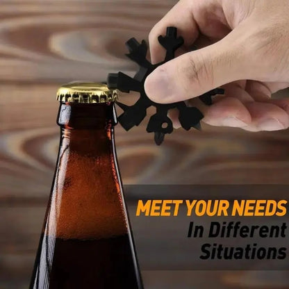 18-in-1 Snowflake Multi-tool Stainless Steel Portable Wrench