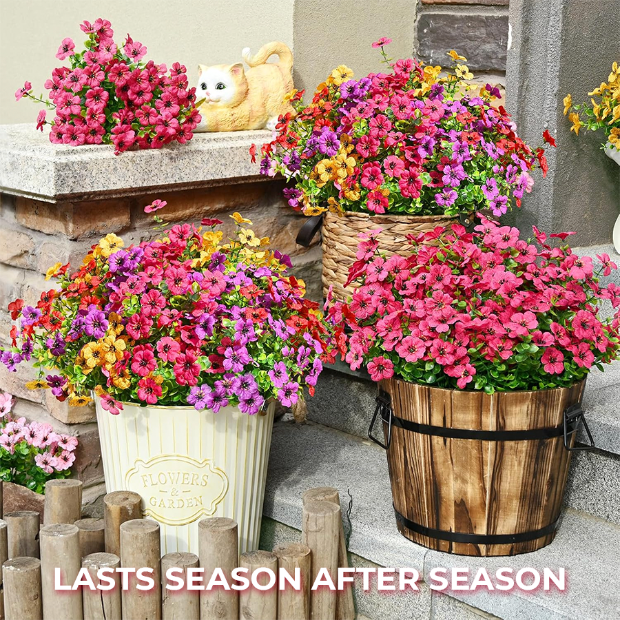 Realistic UV-Resistant Outdoor Flowers – Zero Maintenance
