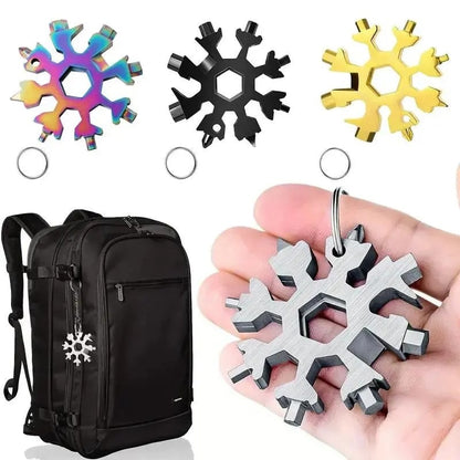 18-in-1 Snowflake Multi-tool Stainless Steel Portable Wrench