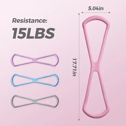 8-Shape Resistance Band  with Comfort Massage Grip