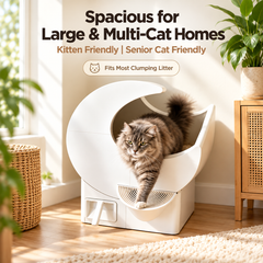 Semi-Automatic Self-Sifting Cat Litter Box – Easy Clean, No Electricity Needed