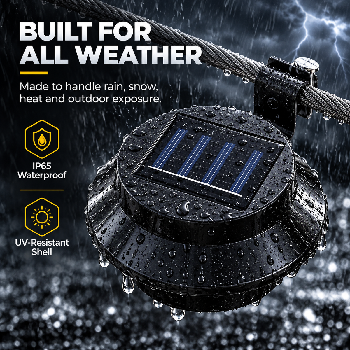 Solar Fence Lights – Waterproof Dusk-to-Dawn Outdoor Lights for Deck, Garden & Railing 3-Pack