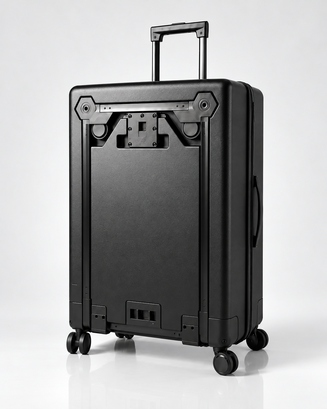 Built-In Airport Trolley Suitcase – 95L Large Capacity