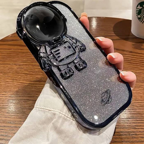 Cosmo Shield Astronaut Glitter iPhone Case With Lens Protection