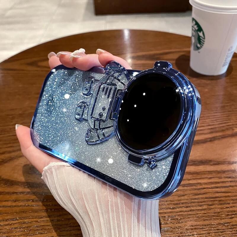 Cosmo Shield Astronaut Glitter iPhone Case With Lens Protection