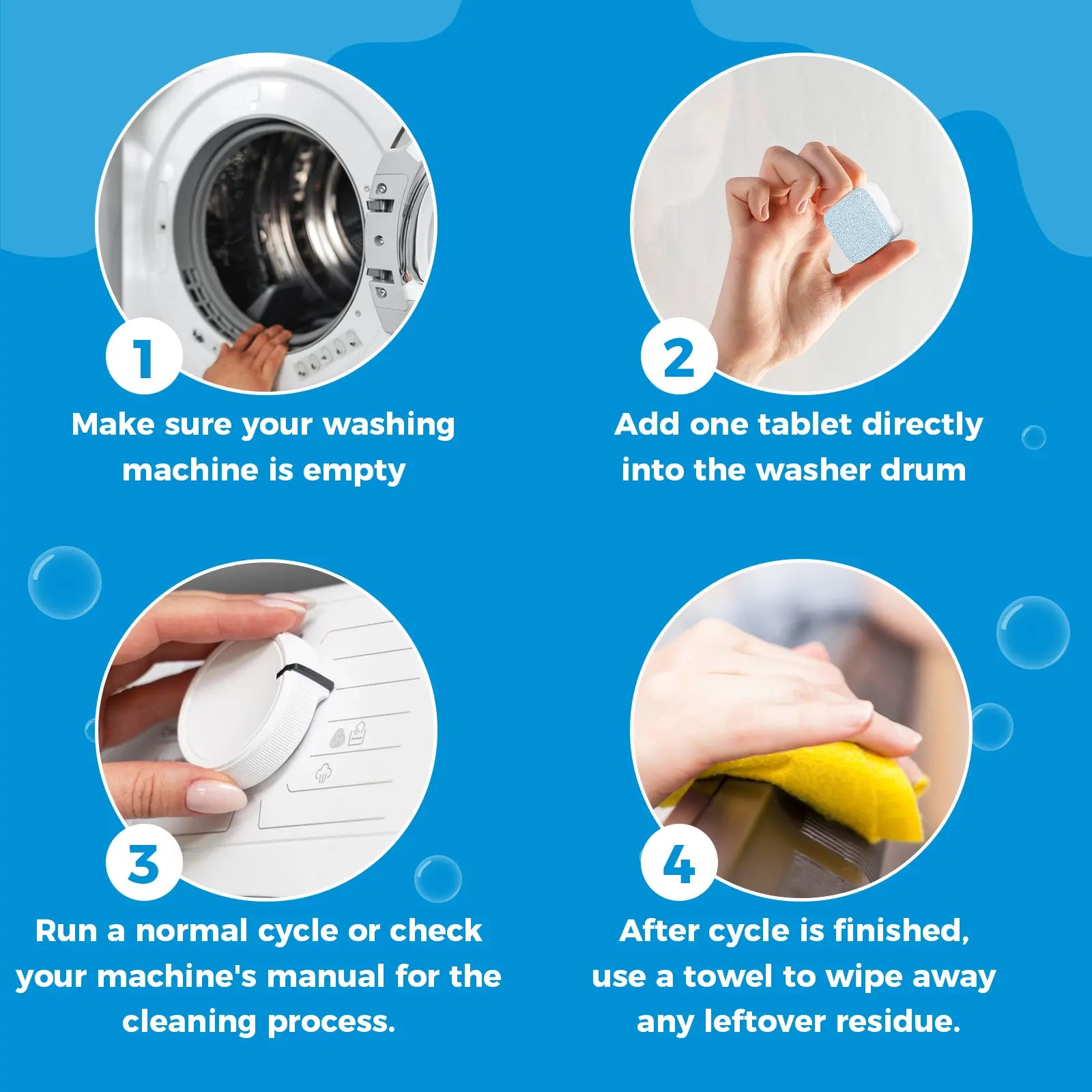 Washing Machine Cleaner Tablets Powerful Descaler