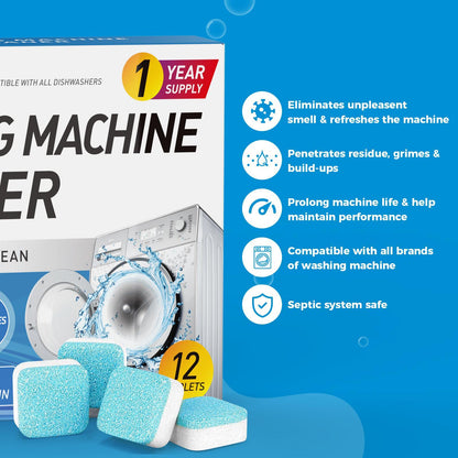 Washing Machine Cleaner Tablets Powerful Descaler