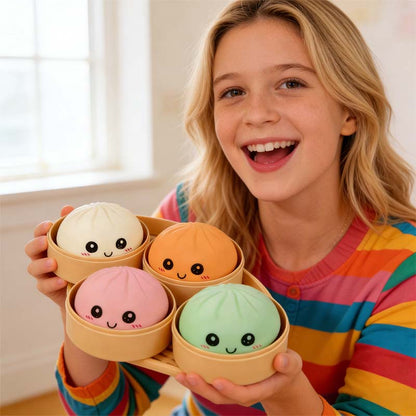 Ultra-Rare Rainbow Smiling Dumpling Squishy