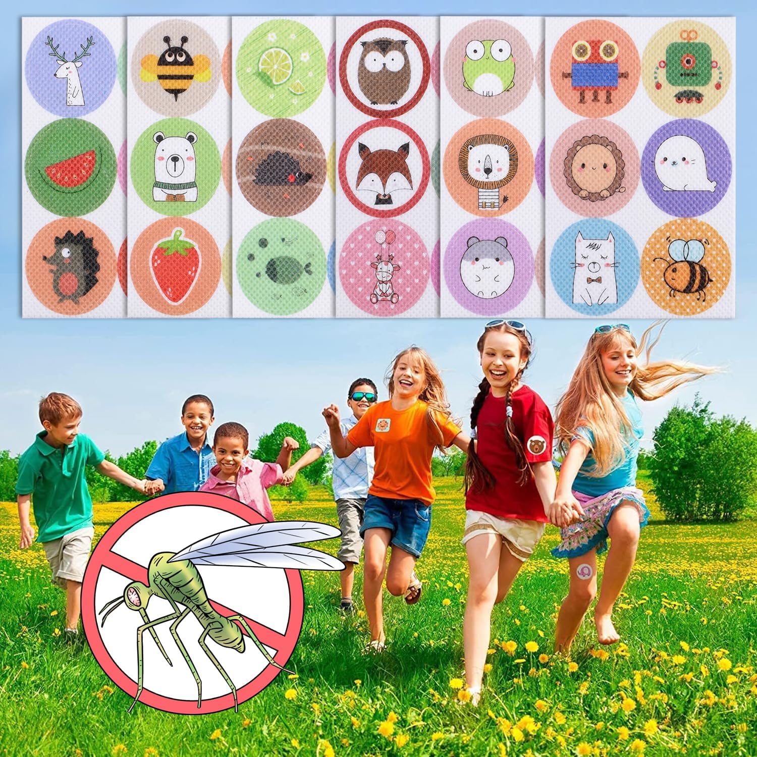 Mosquito Repellent Cartoon Patches for Kids & Adults