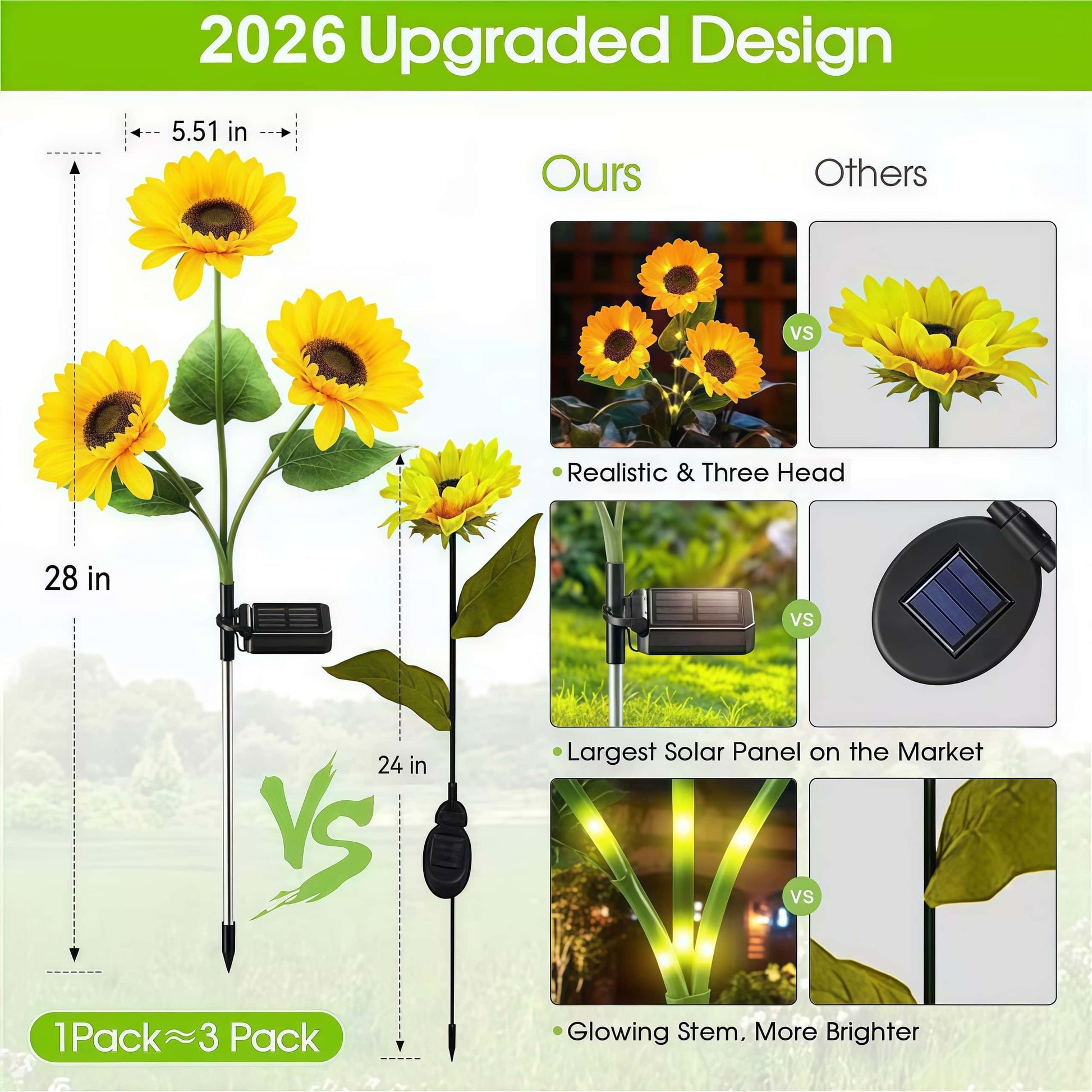 🌻Sunflower Solar Powered Lights for Garden