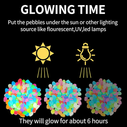 Colorful Glow-in-the-Dark Garden Stones