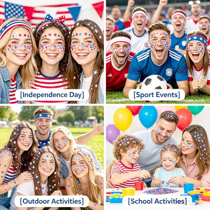 4th of July Glitter Stick – Red, White & Blue Body & Hair Sparkle