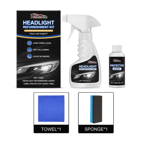 Headlight Restoration Fluid Kit for Cars