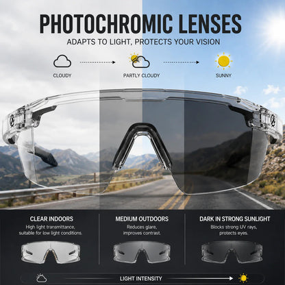 ☀️UV400 Photochromic Polarized Safety Glasses – 🥇Impact Resistant Outdoor Sports & Work Eyewear