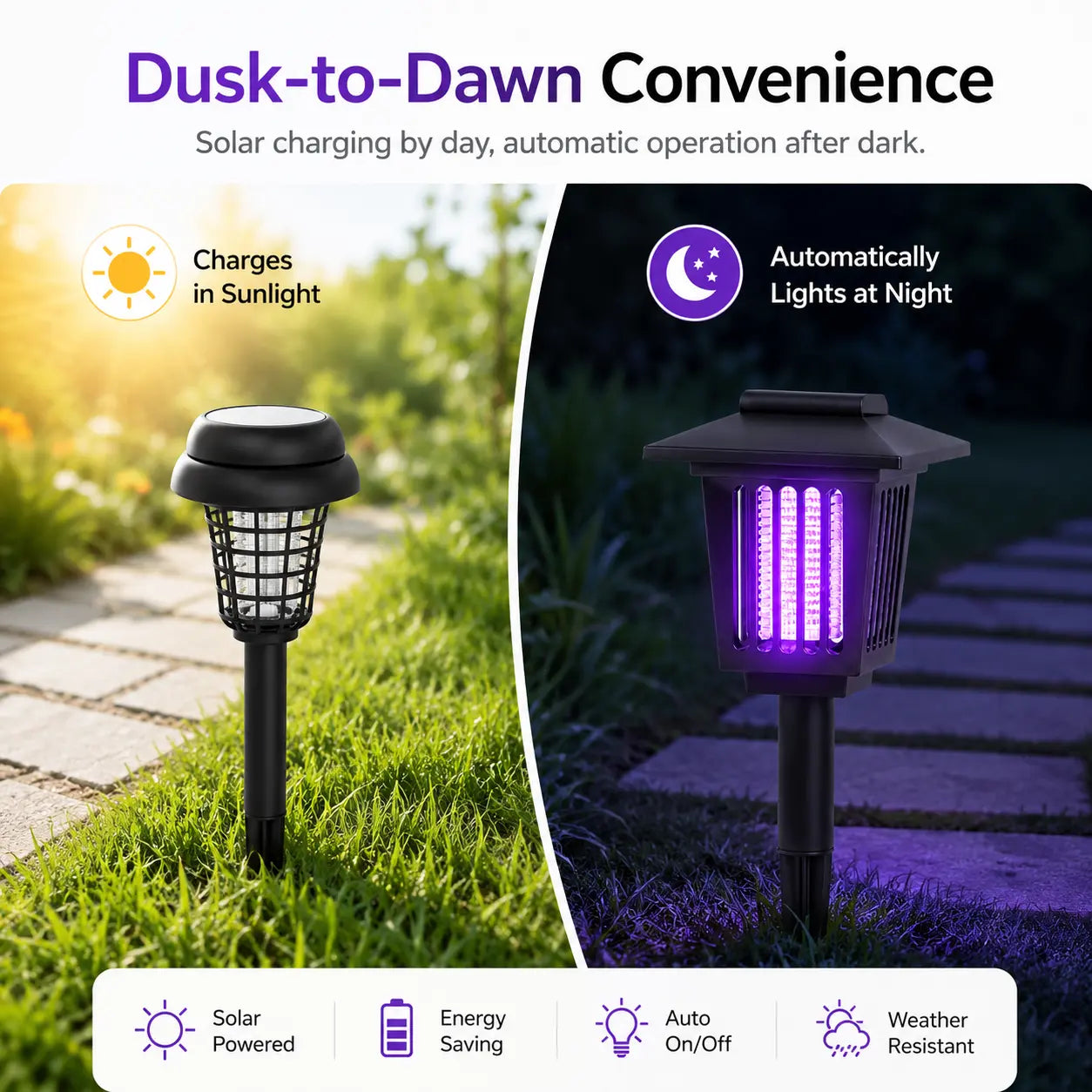 Solar Mosquito Zapper Light – Outdoor Garden Stake Lamp
