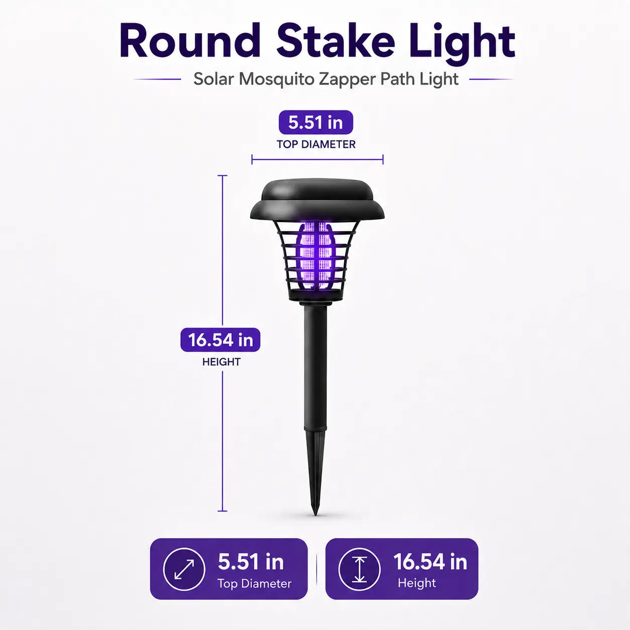 Solar Mosquito Zapper Light – Outdoor Garden Stake Lamp