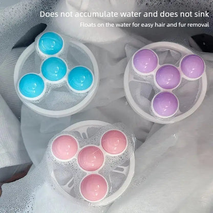 Washing machine filter bag hair remover