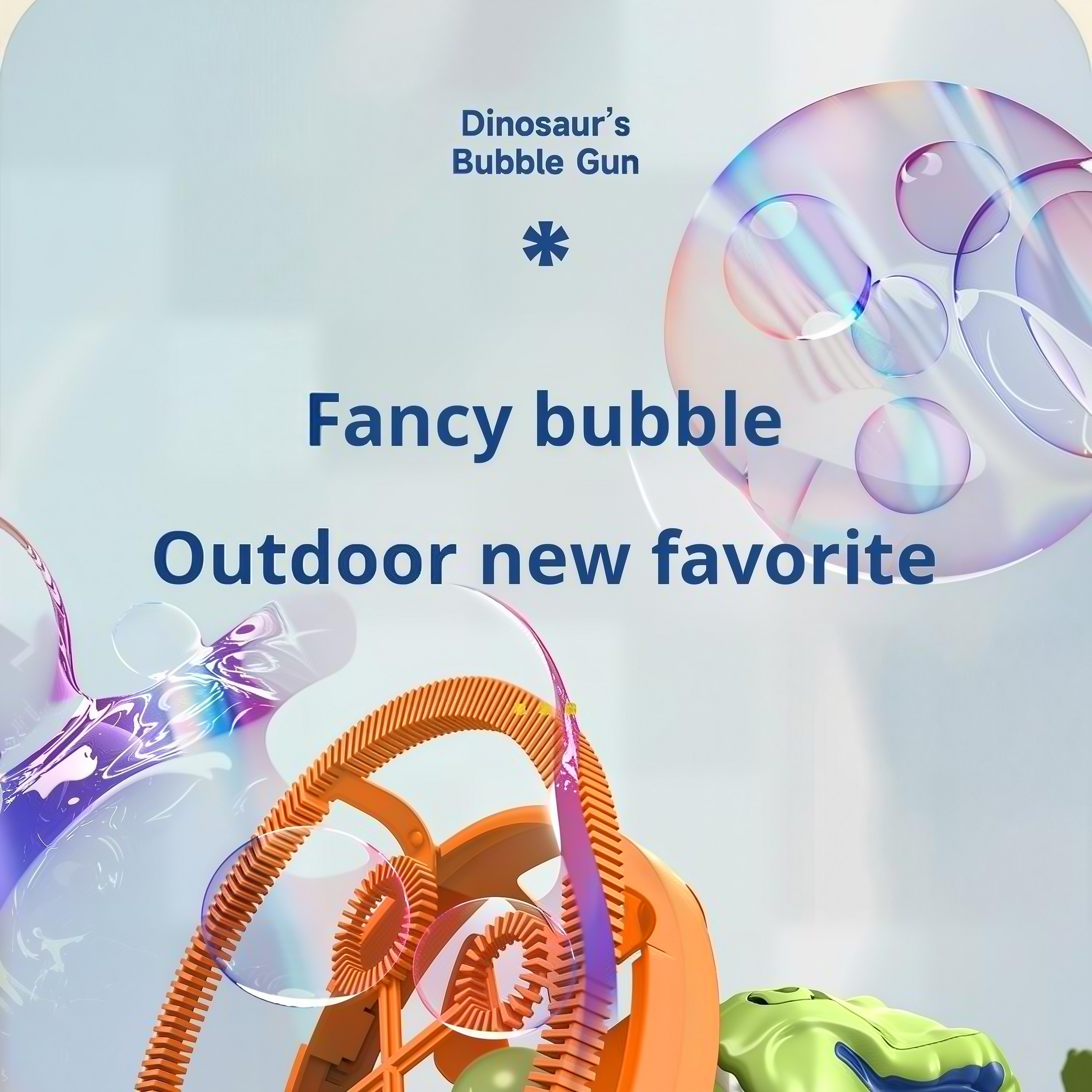 Dinosaur Bubble Gun for Summer Outdoor Play
