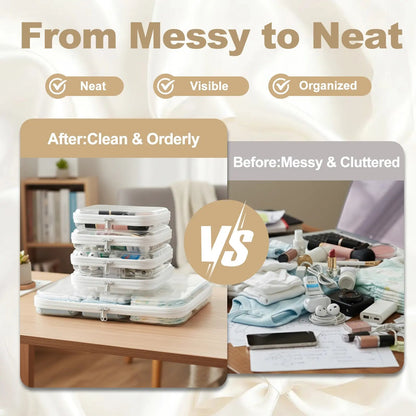 Portable Clear PVC Hard Zipper Organizer Box for Multi‑Purpose Storage