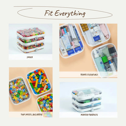 Portable Clear PVC Hard Zipper Organizer Box for Multi‑Purpose Storage