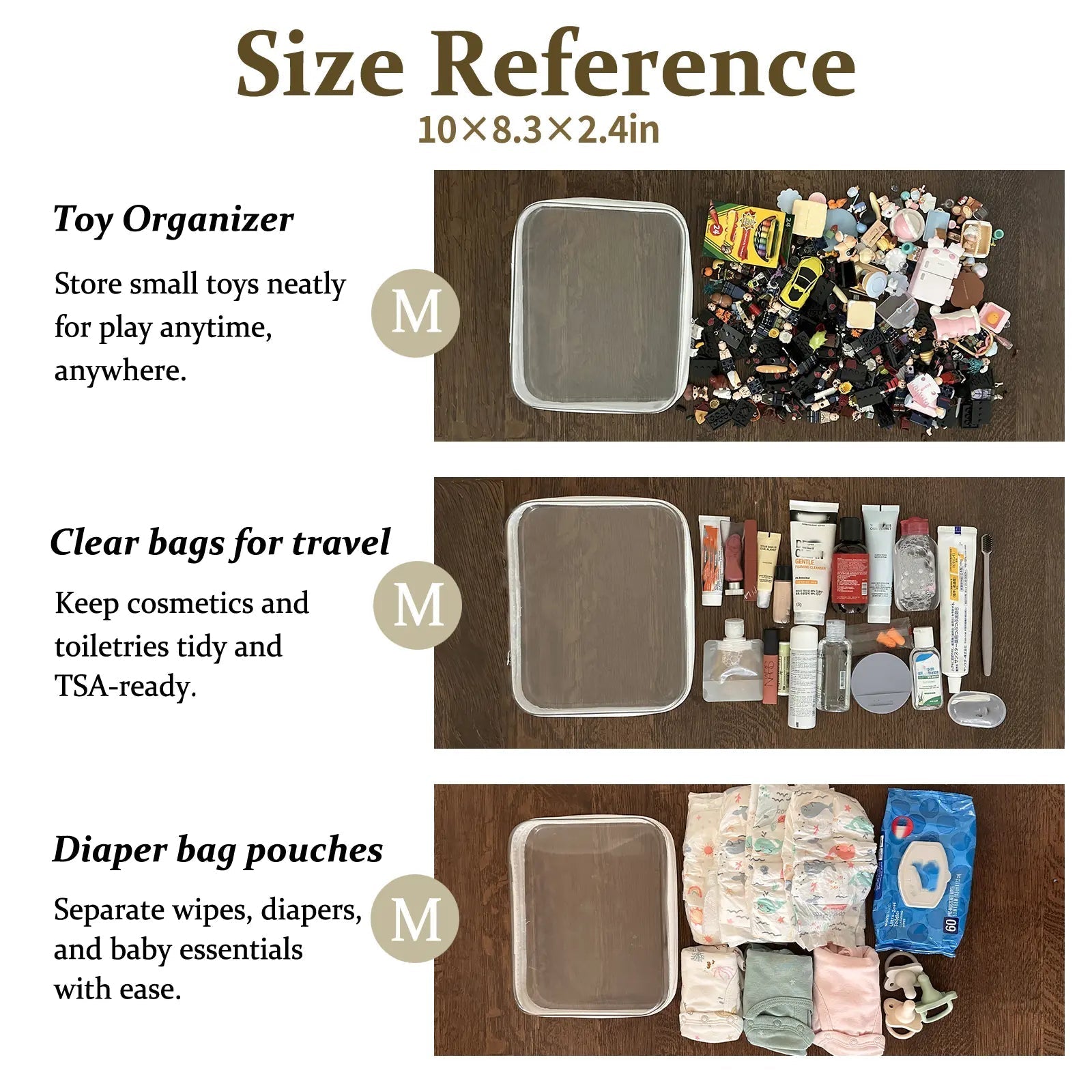 Portable Clear PVC Hard Zipper Organizer Box for Multi‑Purpose Storage