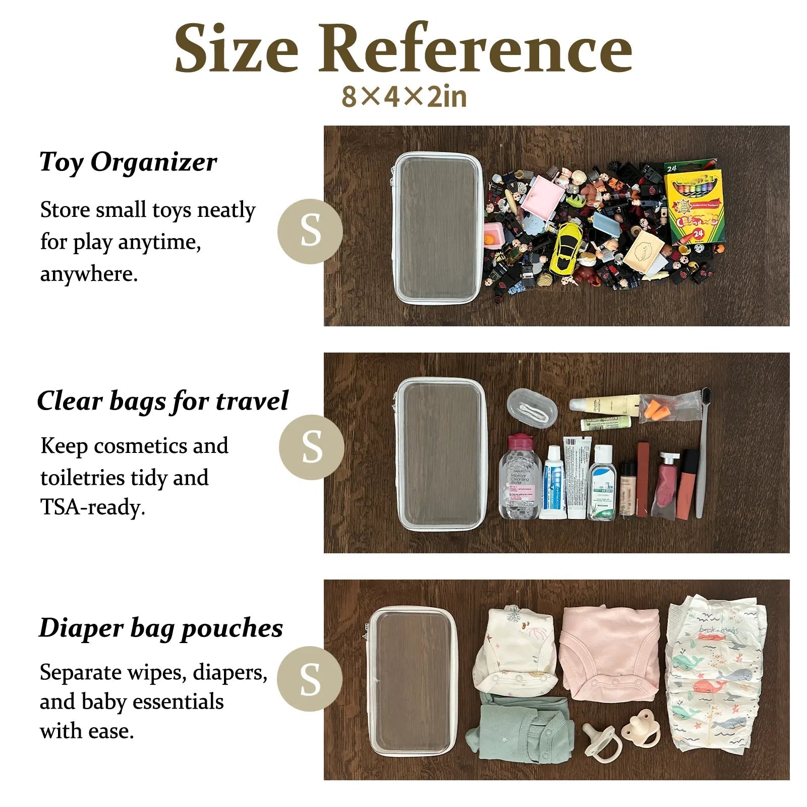 Portable Clear PVC Hard Zipper Organizer Box for Multi‑Purpose Storage