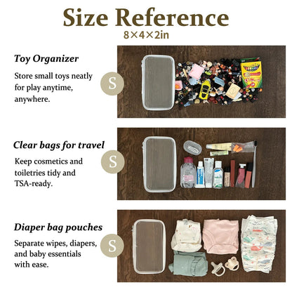 Portable Clear PVC Hard Zipper Organizer Box for Multi‑Purpose Storage