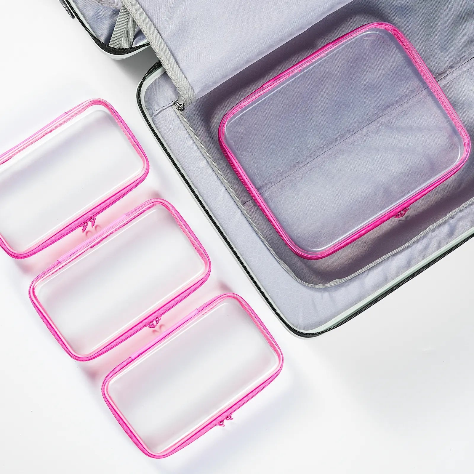 Portable Clear PVC Hard Zipper Organizer Box for Multi‑Purpose Storage