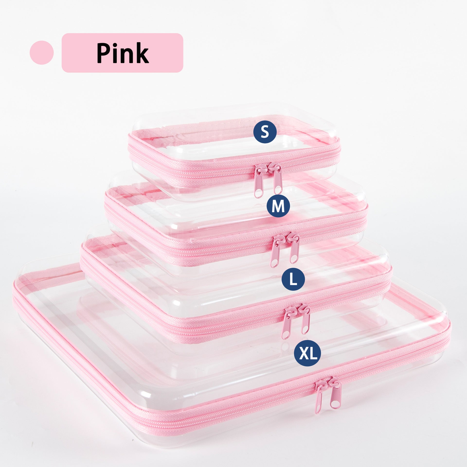 Portable Clear PVC Hard Zipper Organizer Box for Multi‑Purpose Storage